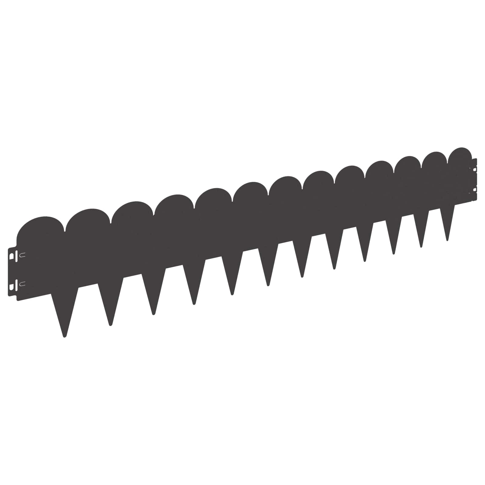 Raseneinfassung 10 pcs 103 x 15 cm Stahl Schwarz