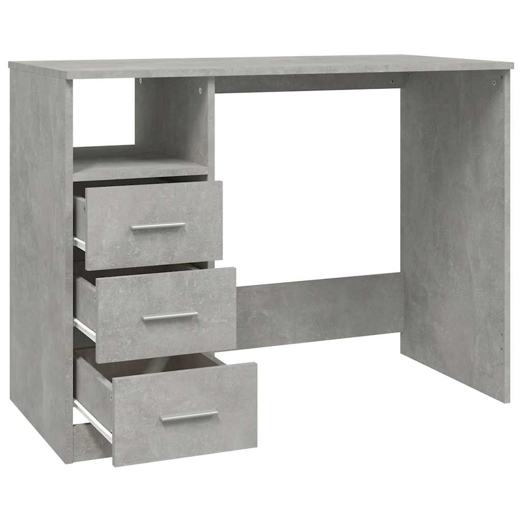 Schreibtisch mit Schubladen Weiß 102x50x76 cm Holzwerkstoff