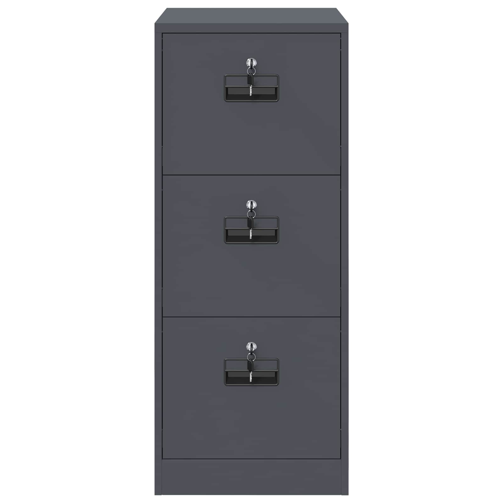 Aktenschrank 2 pcs Schwarz 44 x 50 x 139 cm Kaltgewalzter Stahl