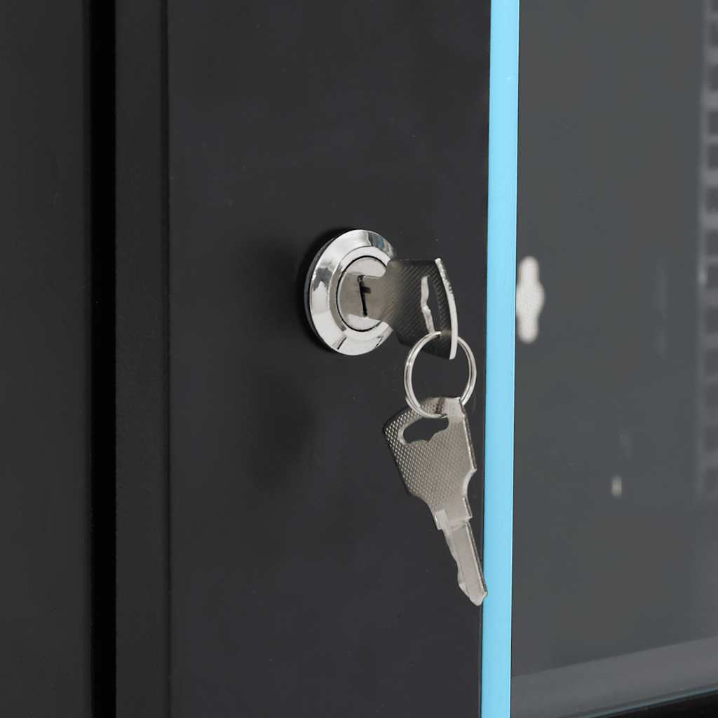 Netzwerkschrank mit Speicher Grau 60 x 45 x 28 cm Stahl