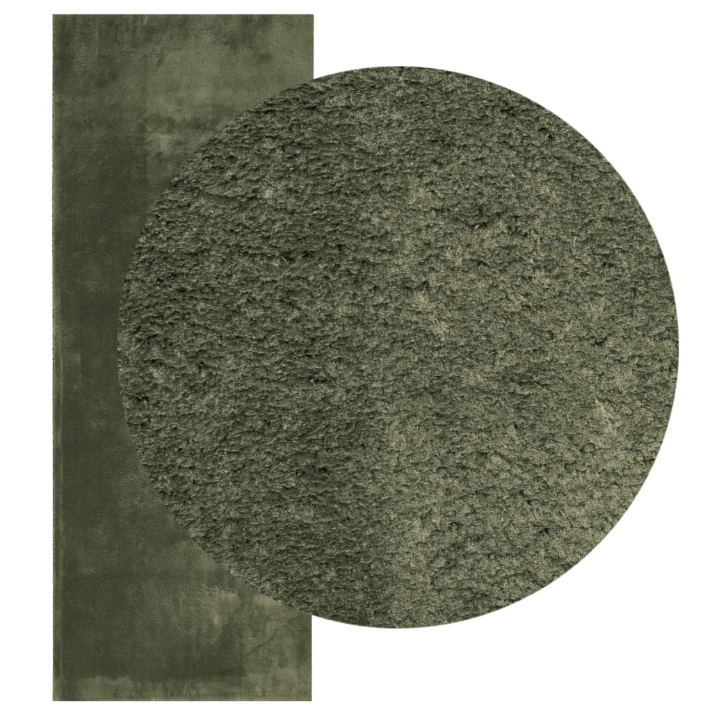 Teppich HUARTE Kurzflor Weich und Waschbar Anthrazit 60x110 cm