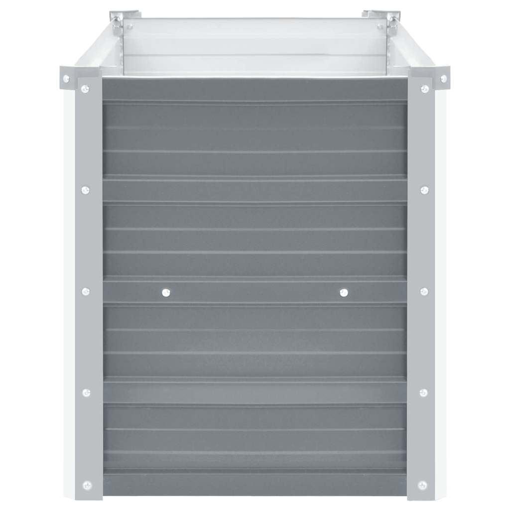 Hochbeet 160 x 80 x 77 cm Verzinkter Stahl Grau