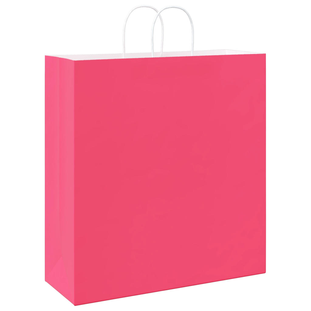 Papiertragetaschen 50 Stk. mit Henkeln Braun 21x11x36 cm