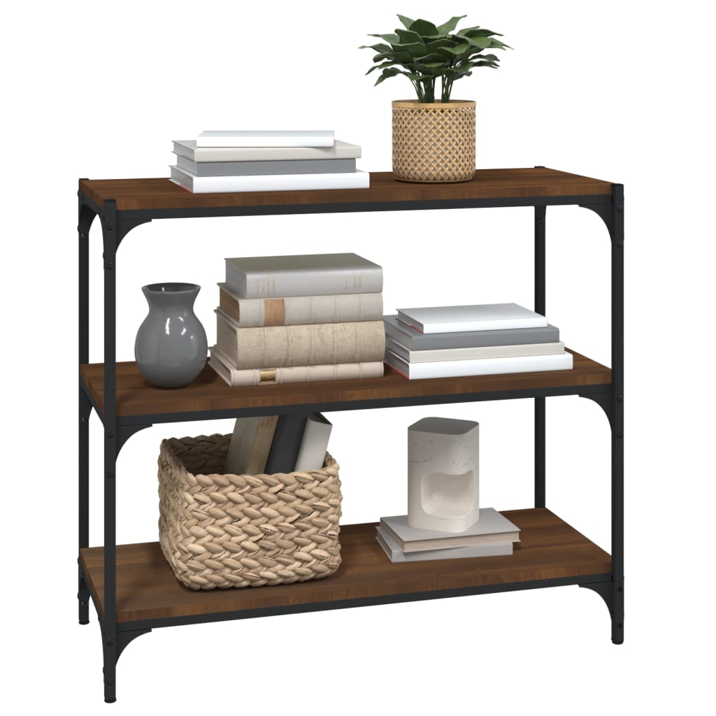 Bücherregal Schwarz 40x33x70,5 cm Holzwerkstoff und Stahl