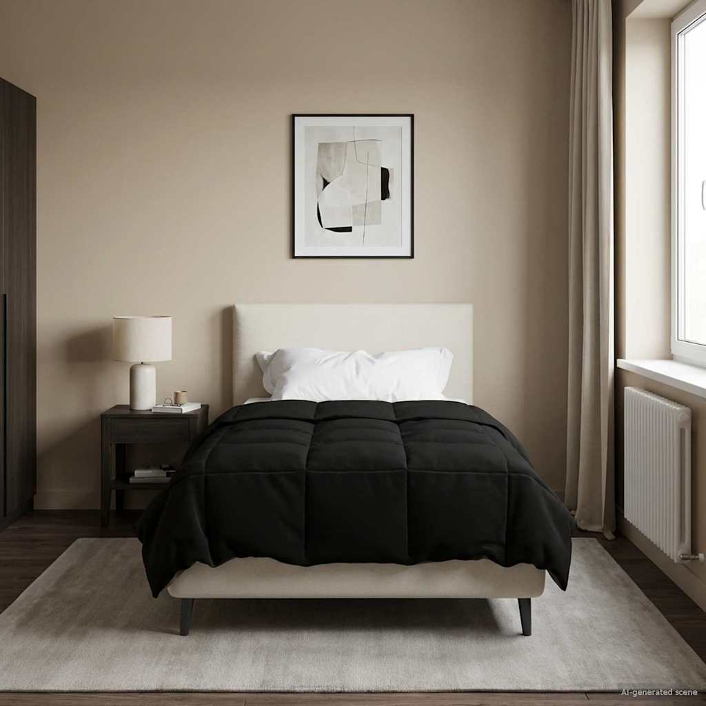 Sommerdecke Gesteppt Anthrazit 135 x 200 cm Mikrofaser