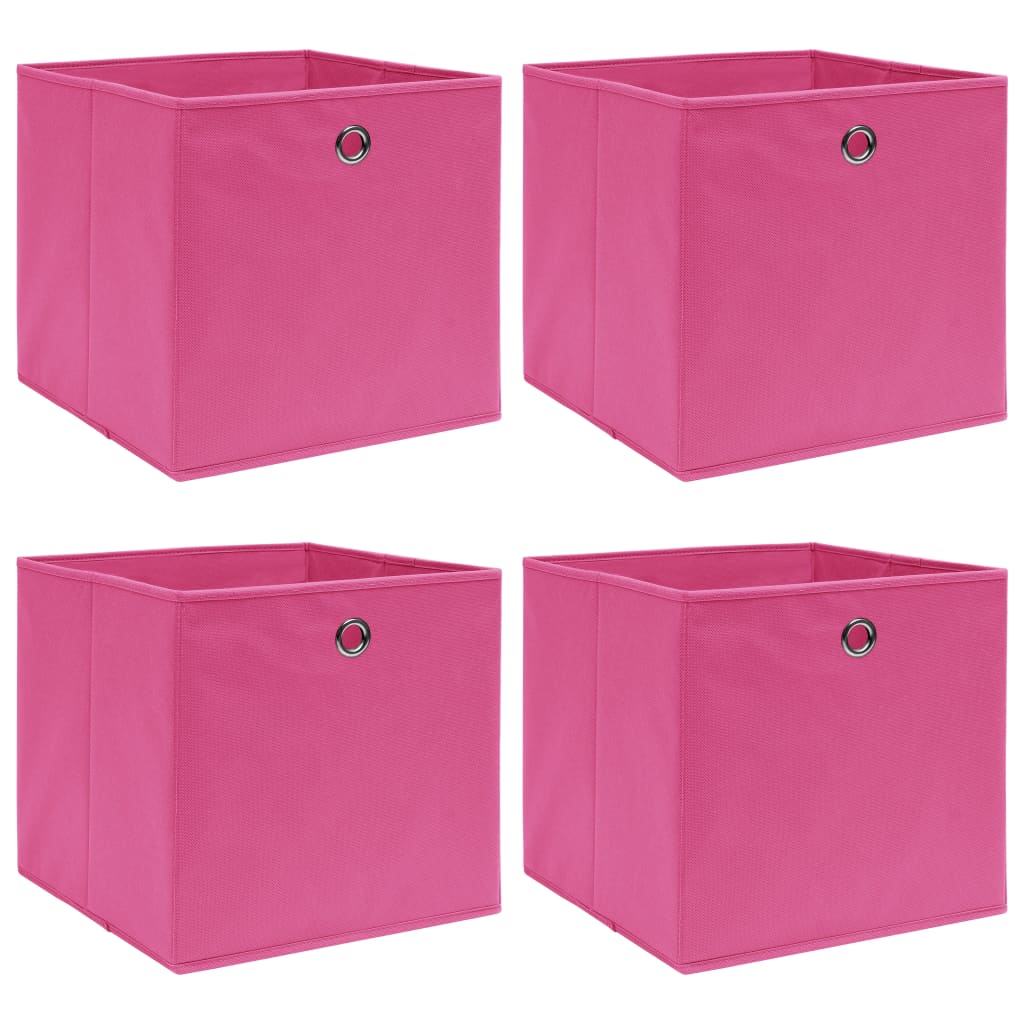 Aufbewahrungsboxen 4 Stk. Blau 32x32x32 cm Stoff
