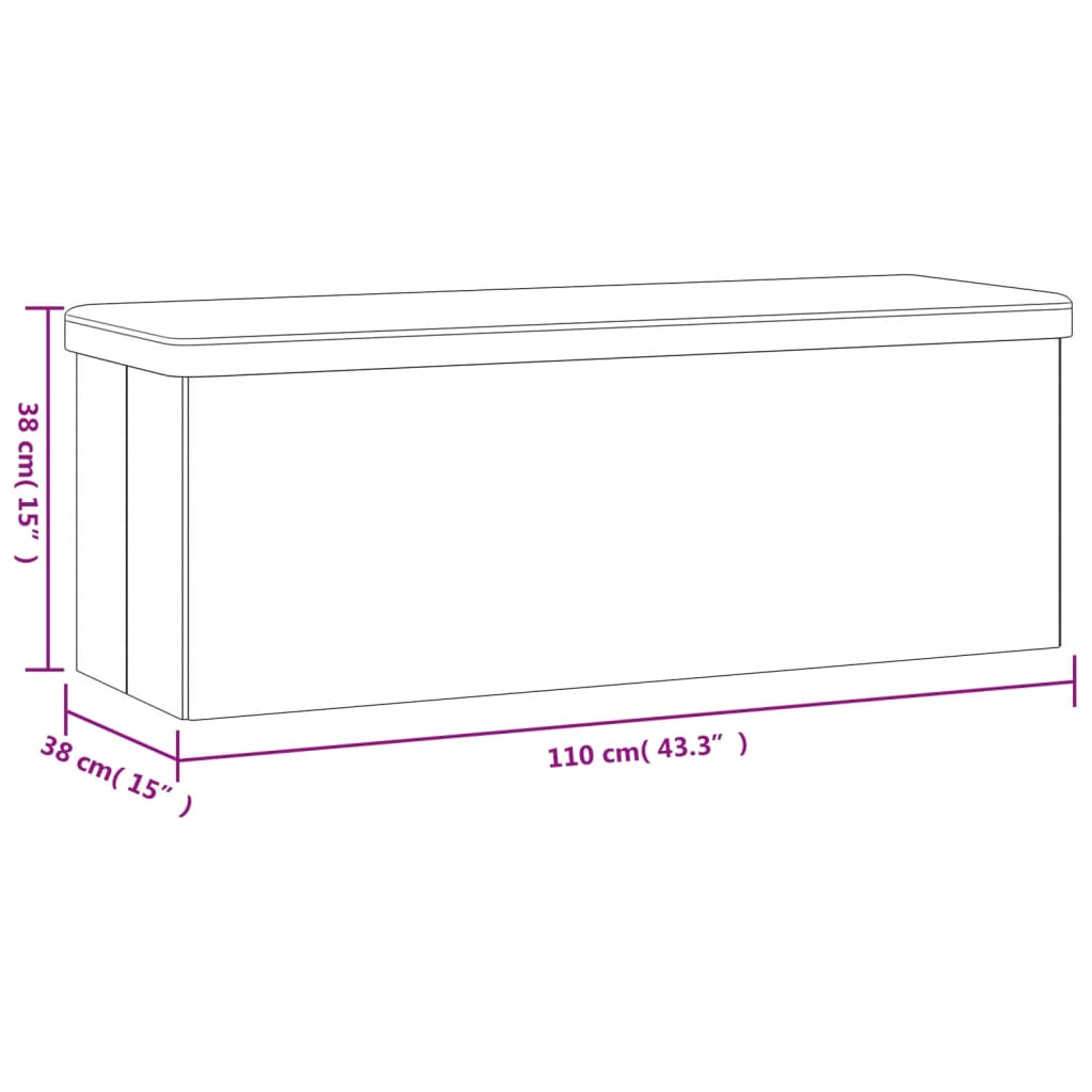 Faltbare Sitzbank mit Stauraum Weinrot PVC