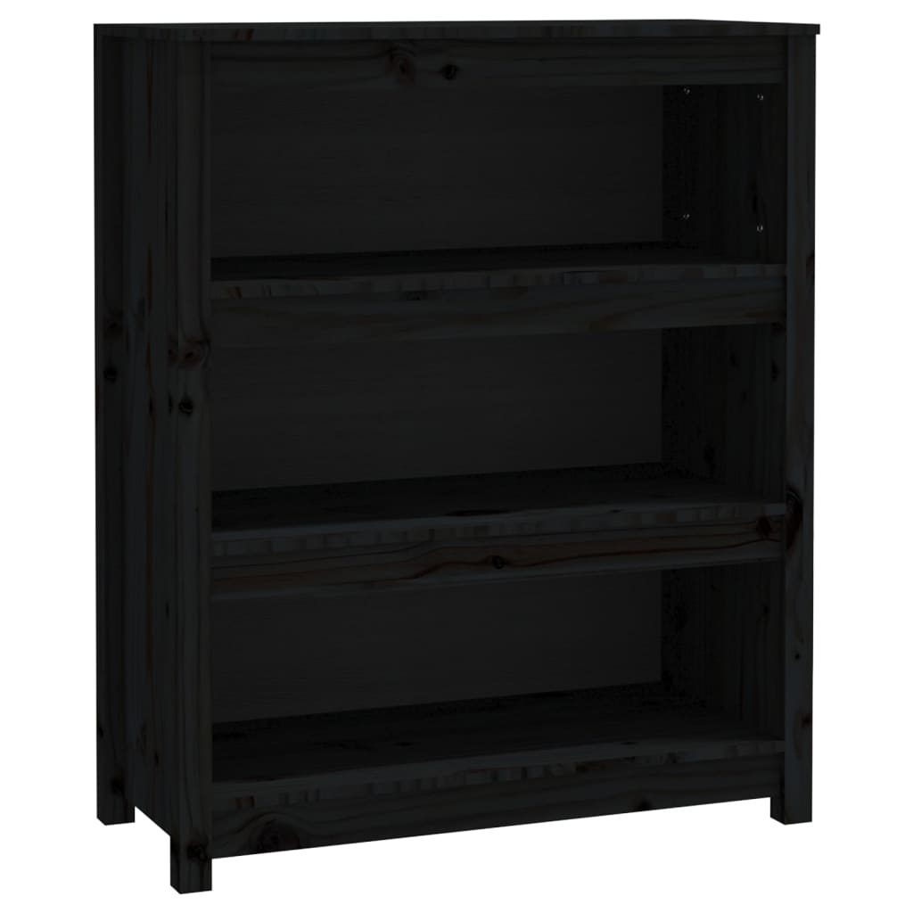Bücherregal Grau 80x35x68 cm Massivholz Kiefer