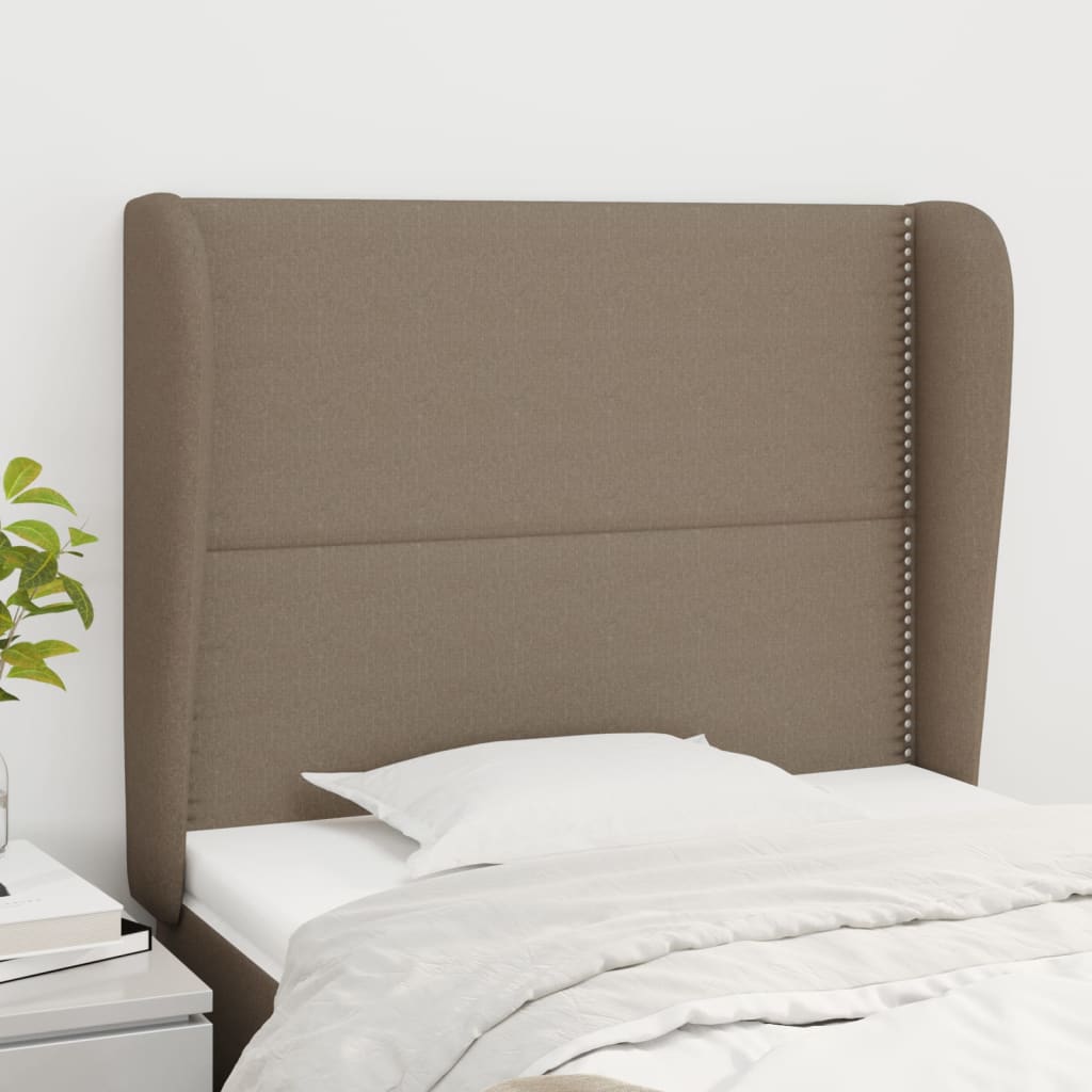 Kopfteil mit Ohren Dunkelgrau 83x23x78/88 cm Stoff