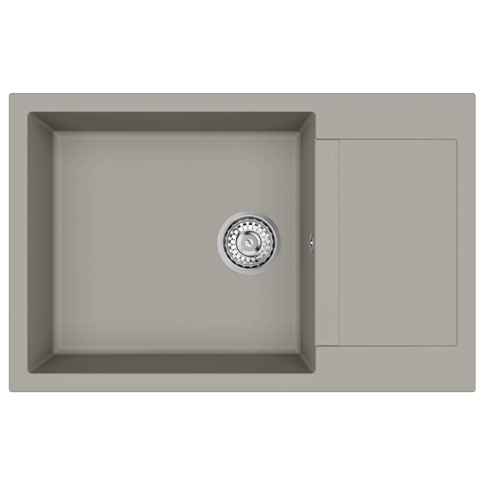 Granitspüle Einzelbecken Schwarz