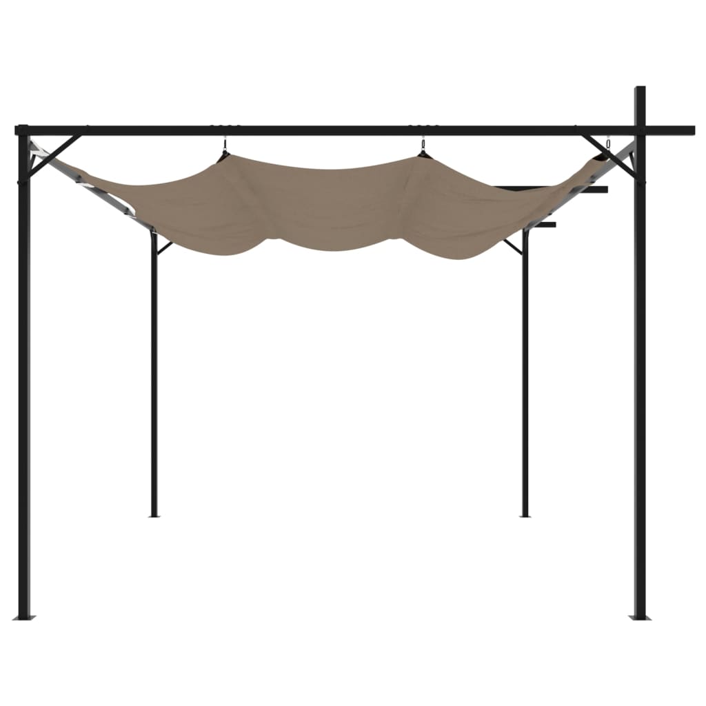 Pergola mit Schiebedach Creme 295x292x230 cm
