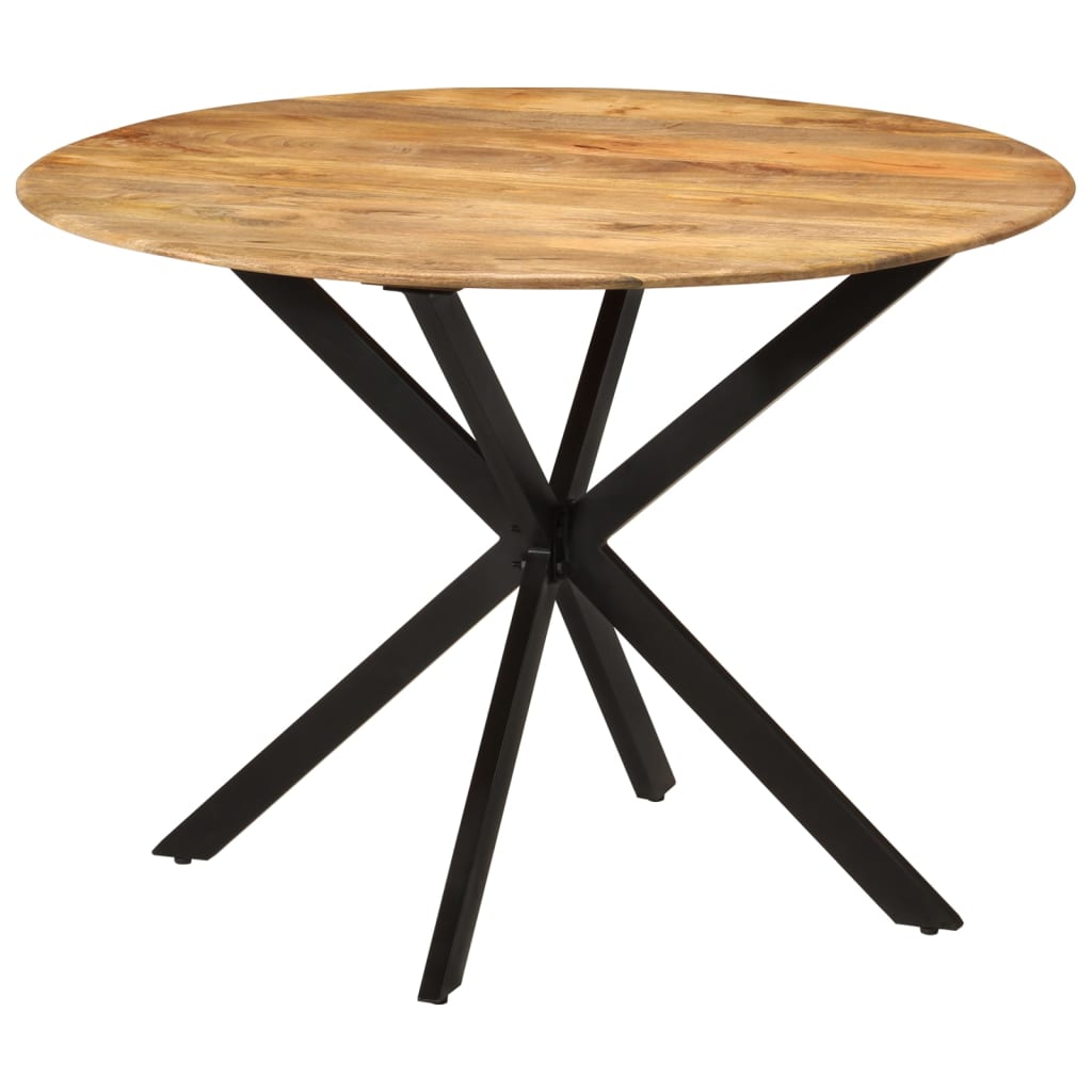 Esstisch Raues Massives Mangoholz und Stahl 120x77 cm