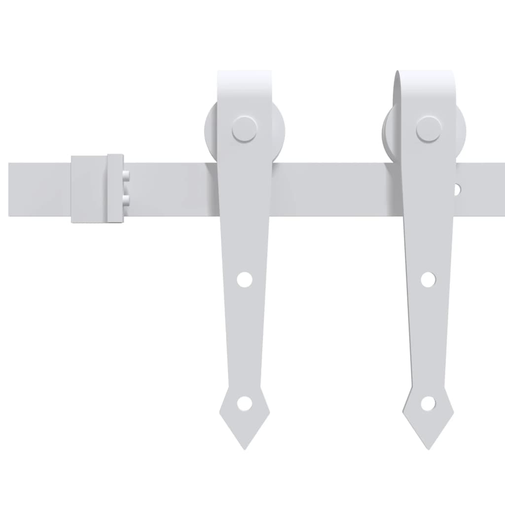 Schiebetürbeschlag-Set 183 cm Stahl Schwarz