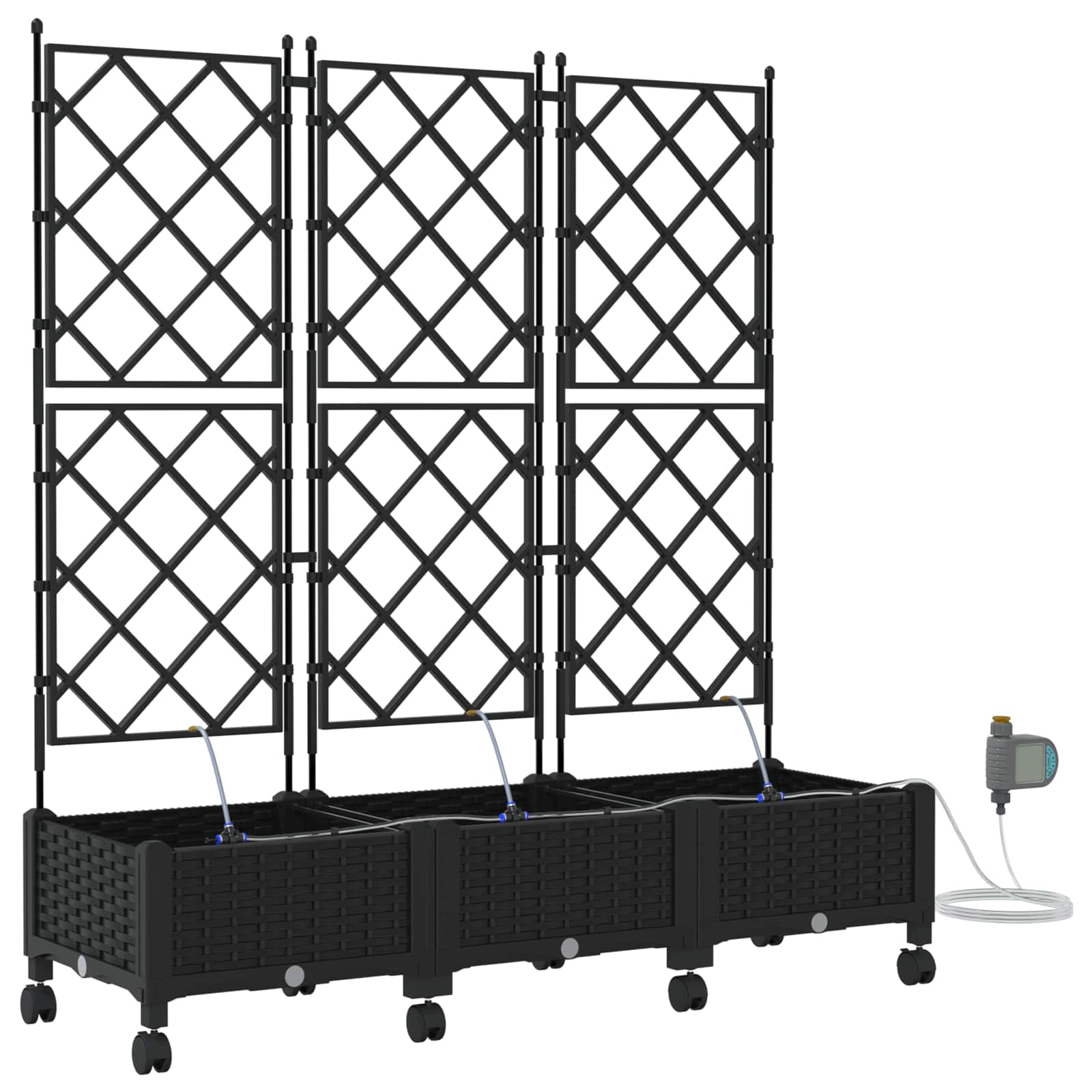 Garten-Pflanzgefäß 4 Stk. Braun 160 x 40 x 22 cm PP