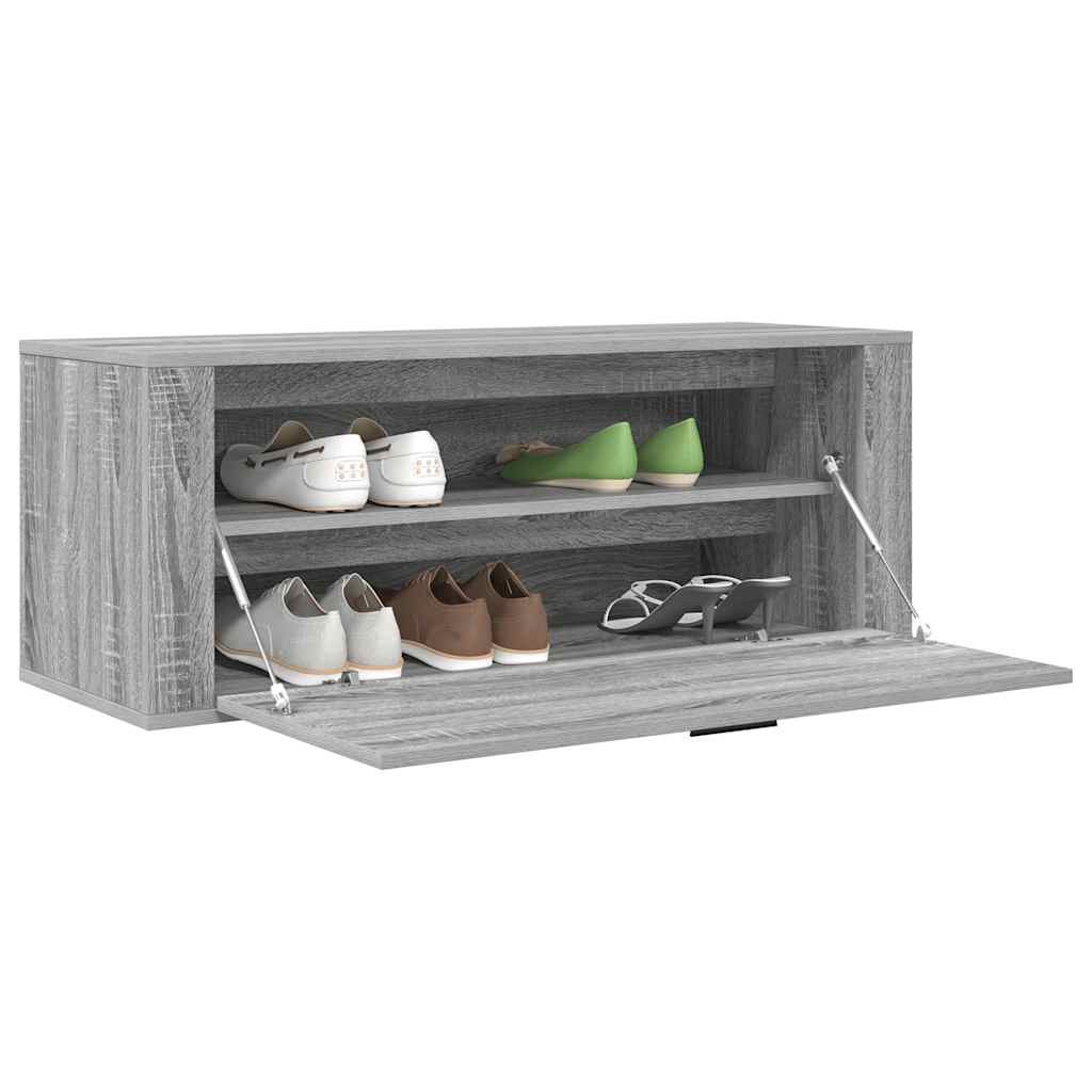 Wand-Schuhschrank Weiß 100x35x38 cm Holzwerkstoff