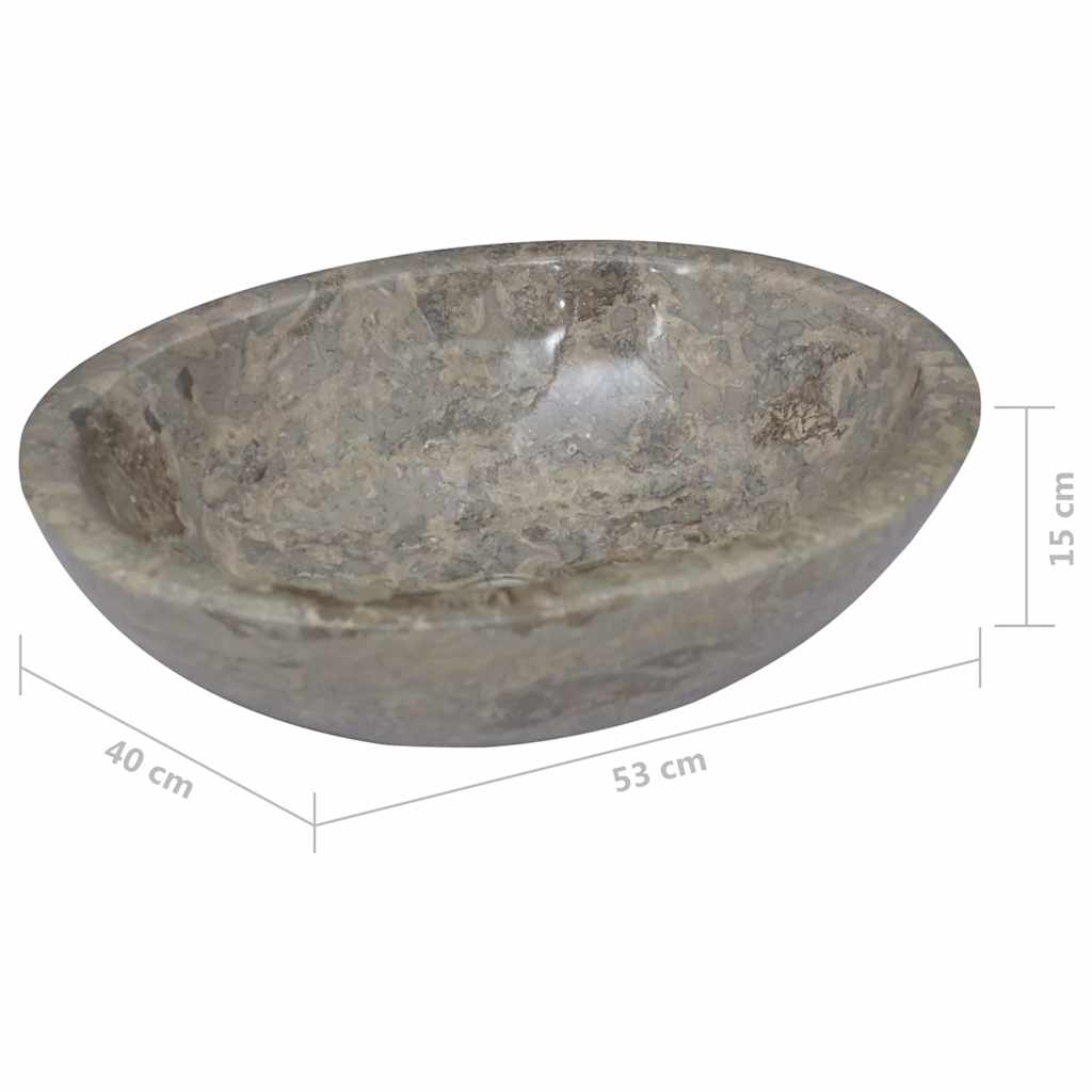 Waschbecken Creme 53x40x15 cm Marmor