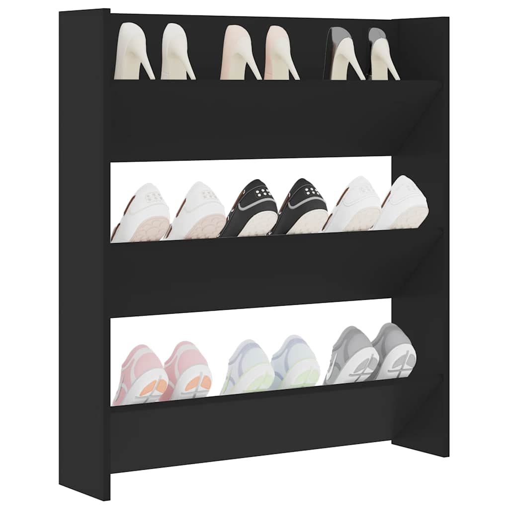 Wand-Schuhschränke 4 Stk. Weiß 60x18x60 cm Holzwerkstoff