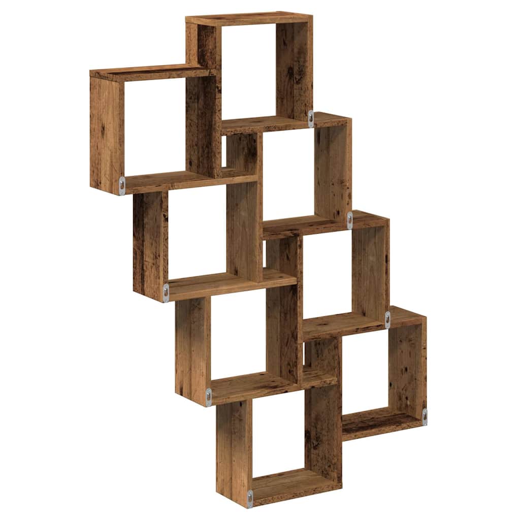 Würfelregal Weiß 90x15x119 cm Holzwerkstoff
