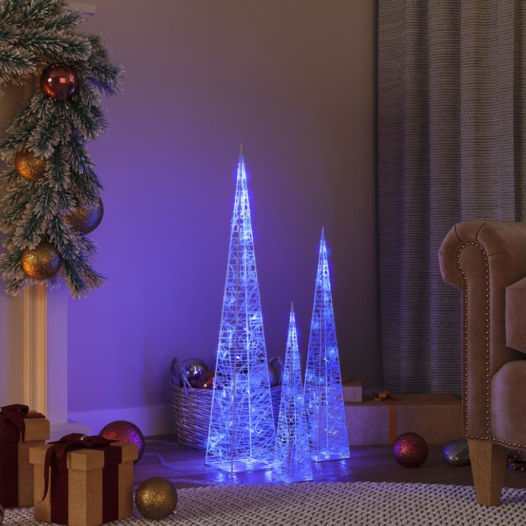 LED-Leuchtkegel Acryl Deko Mehrfarbig 90 cm