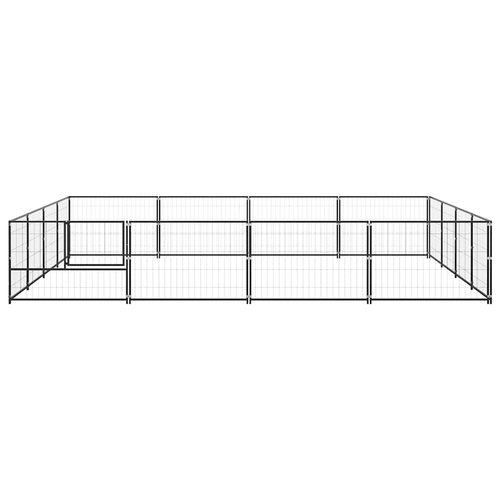 Hundezwinger Schwarz 4 m² Stahl