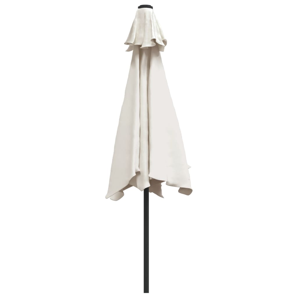 Sonnenschirm mit LED-Beleuchtung Stahl-Mast 300 cm Bordeauxrot