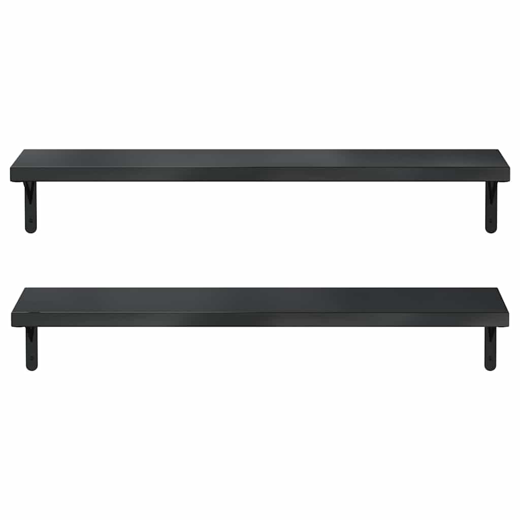 Wandregale 2 Stk. 100x40 cm Silbern Edelstahl