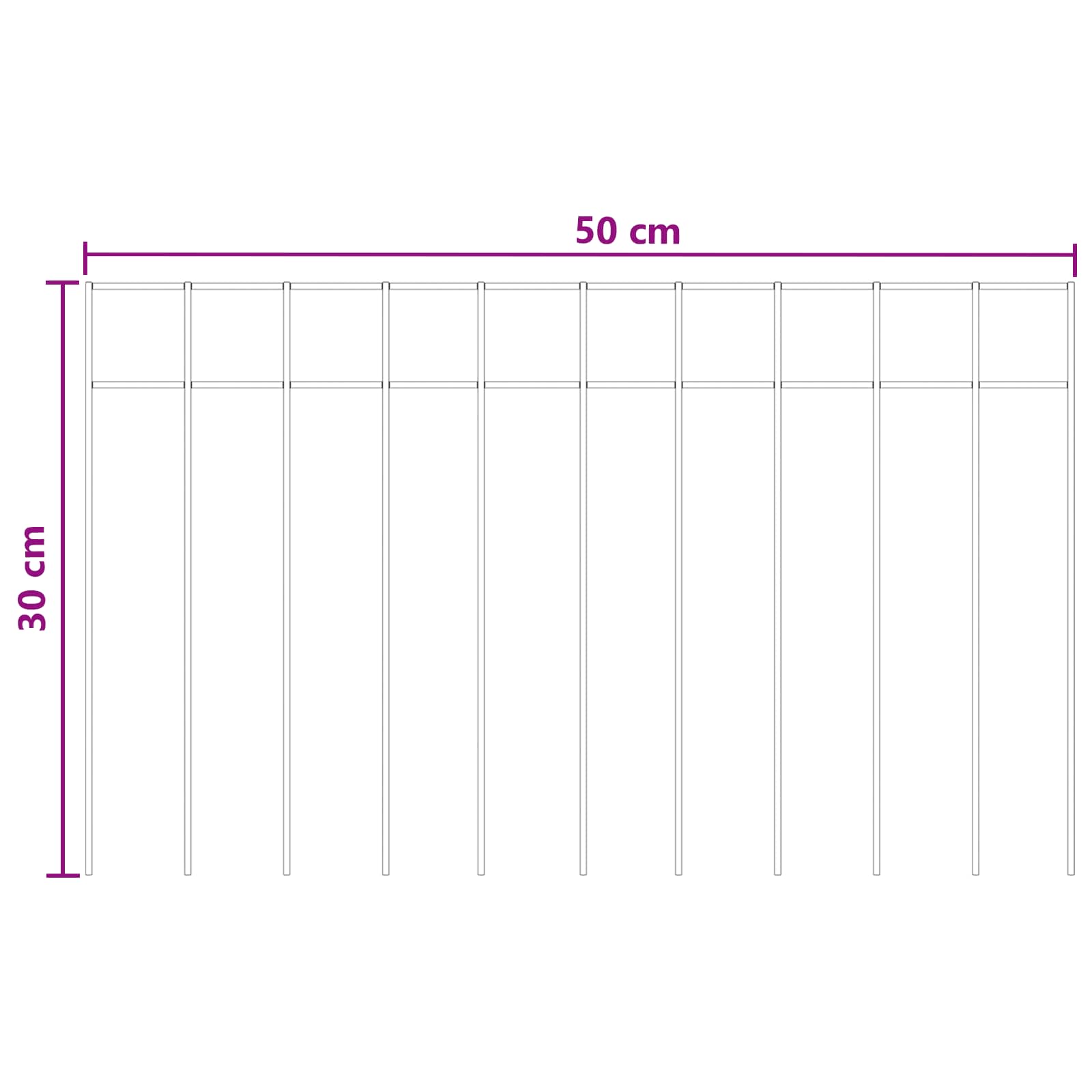 Gartenzaun-Paneel 12 pcs Verzinkter Stahl Silber