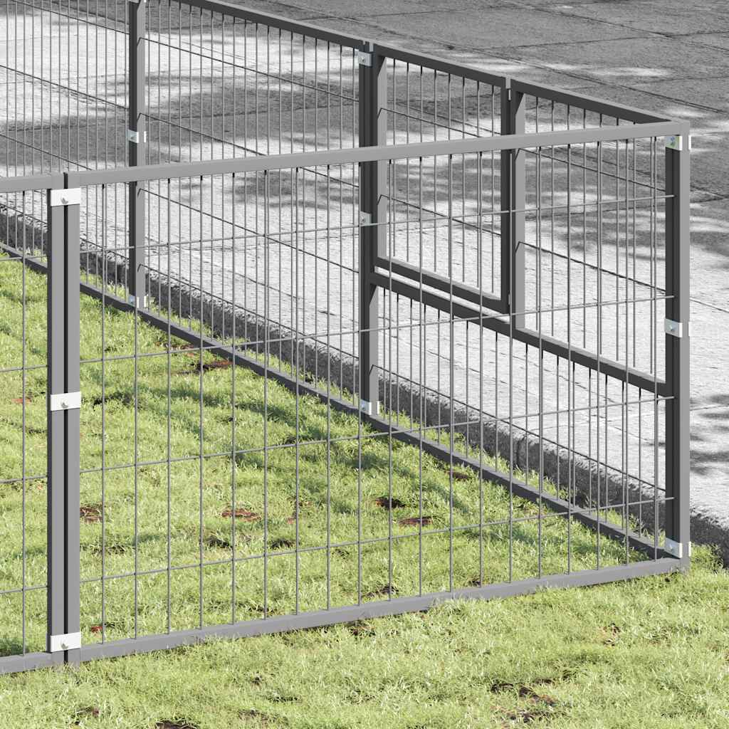 Hundezwinger Schwarz 4 m² Stahl