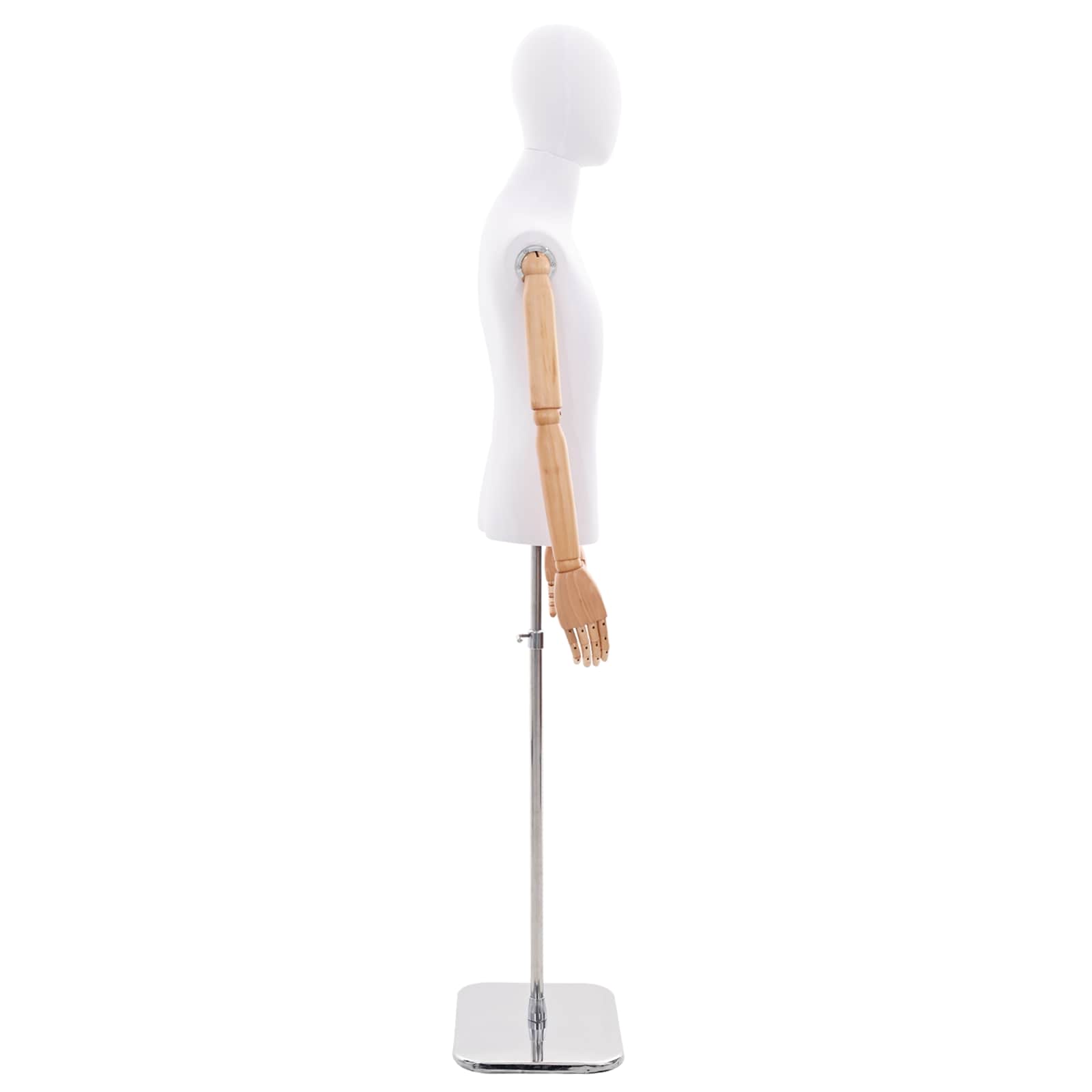 Verstellbare Mannequin 165-213 cm mit Fuß Weiblich PP Weiß
