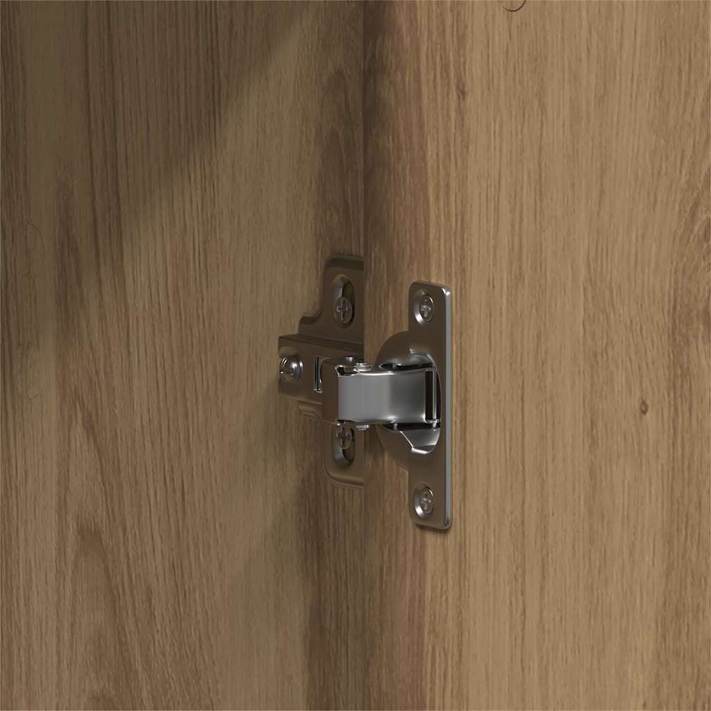 Kleiderschrank mit Regal Schwarz Eichen-Optik 55 x 25 x 189 cm