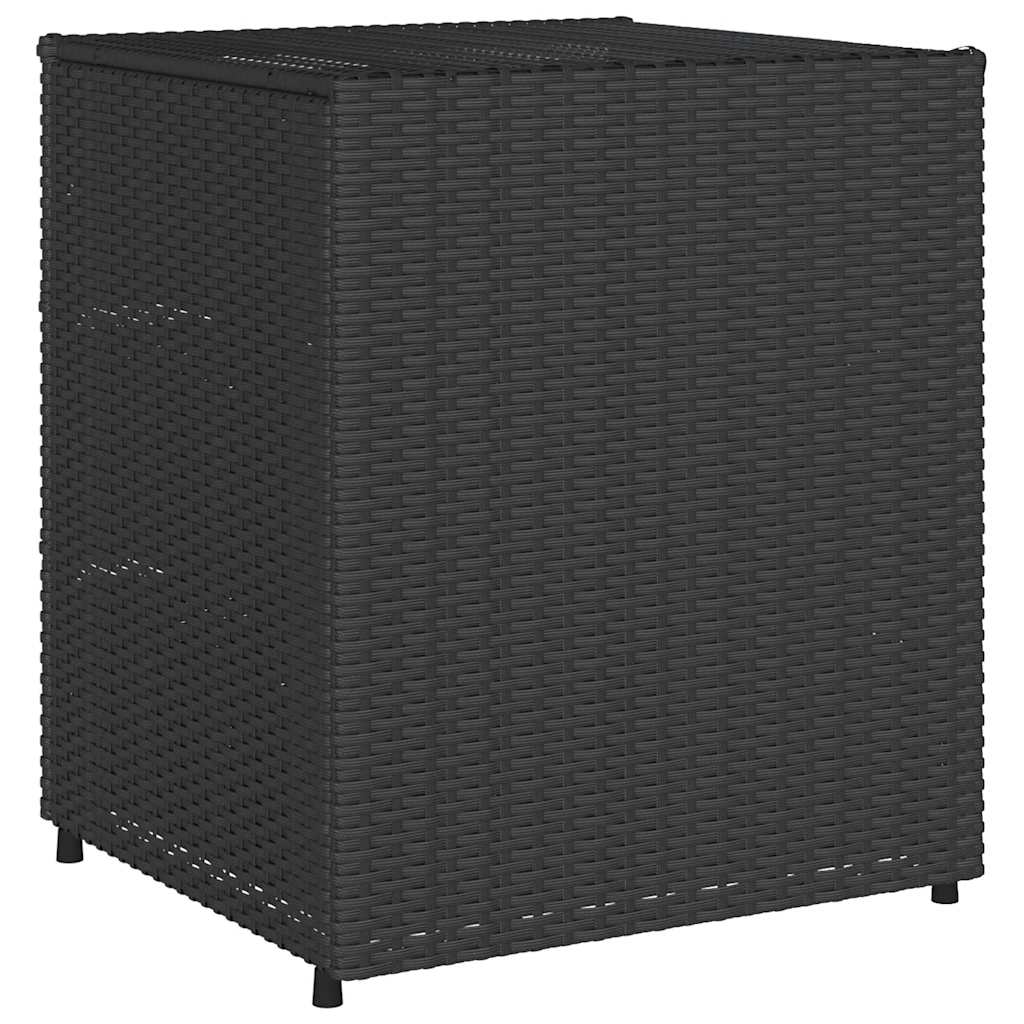 Gartenschrank Schwarz 55x59x80 cm Poly Rattan