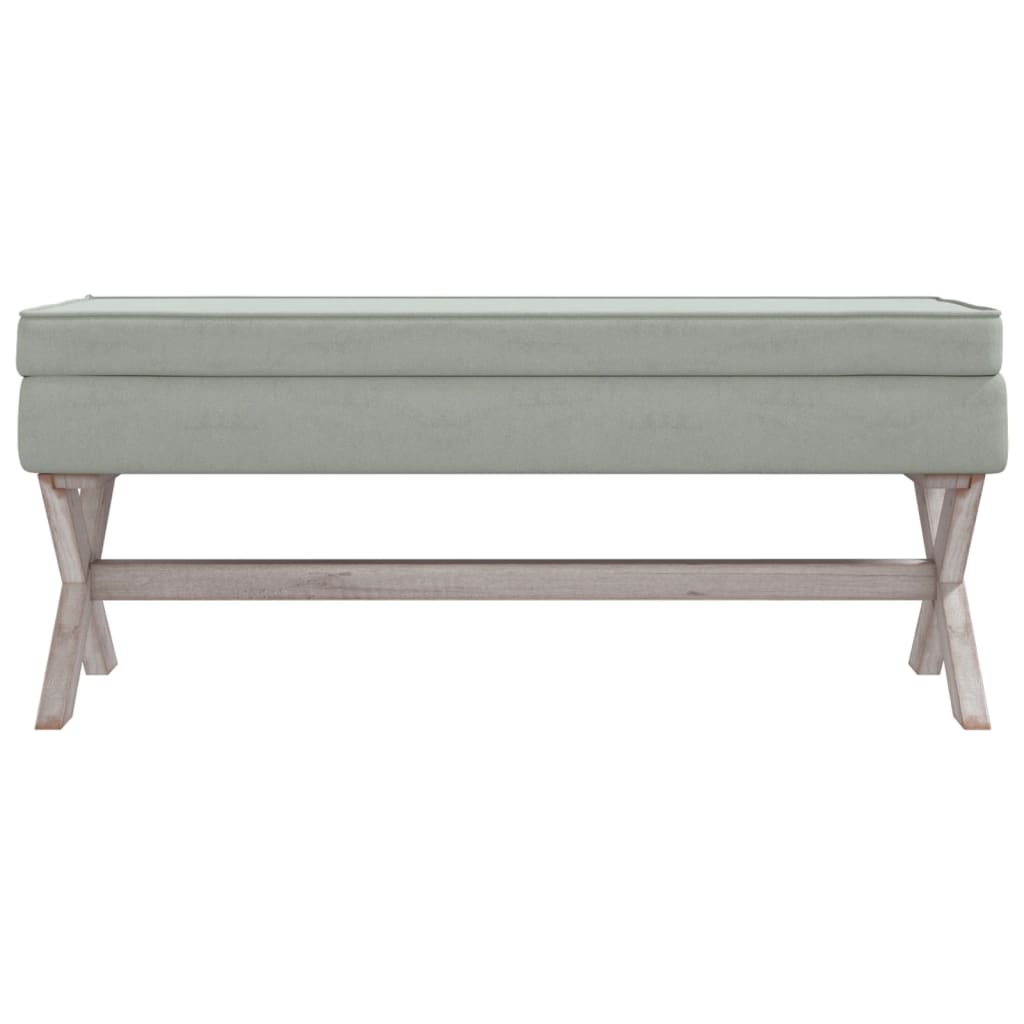 Hocker mit Stauraum Dunkelgrau 45x45x49 cm Stoff