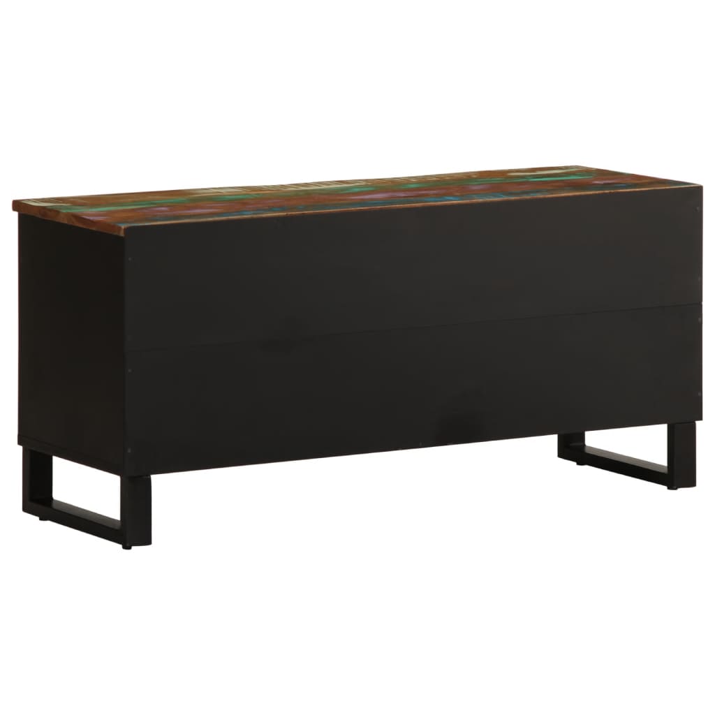 TV-Schrank 100x34x46 cm Raues Massives Mangoholz