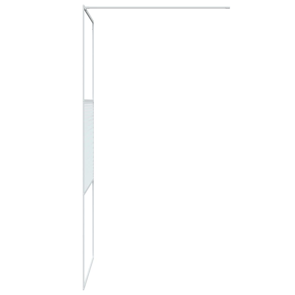 Duschwand für Begehbare Dusche Schwarz 100x195 cm ESG-Glas Klar