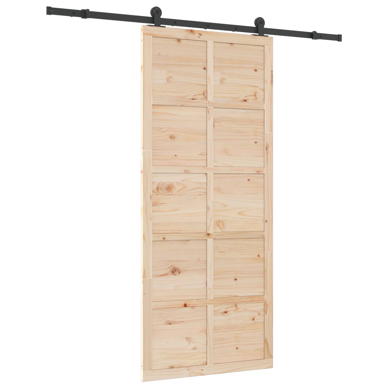 Schiebetür Natur 100 x 208 cm Massives Kiefernholz