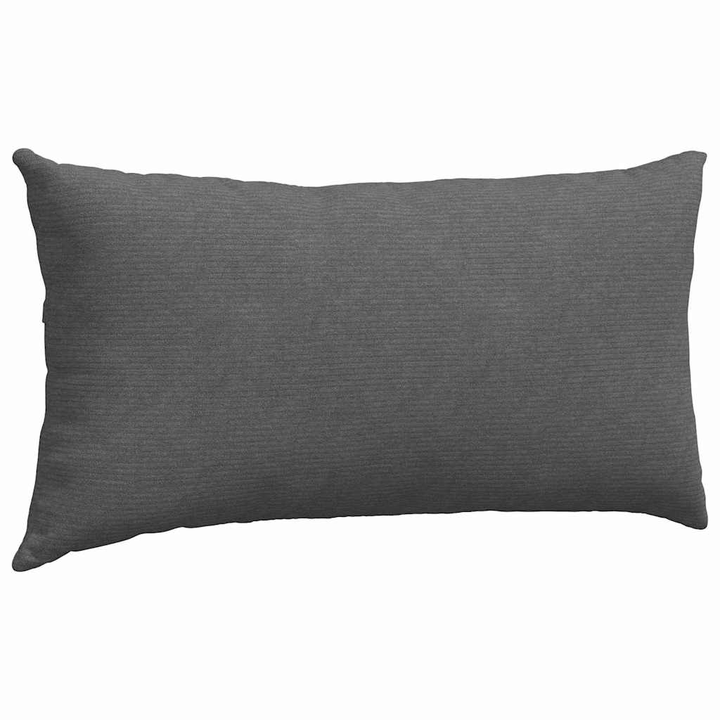 Sofakissen 2 Stück Hellgrau 50 x 30 cm Cordstoff