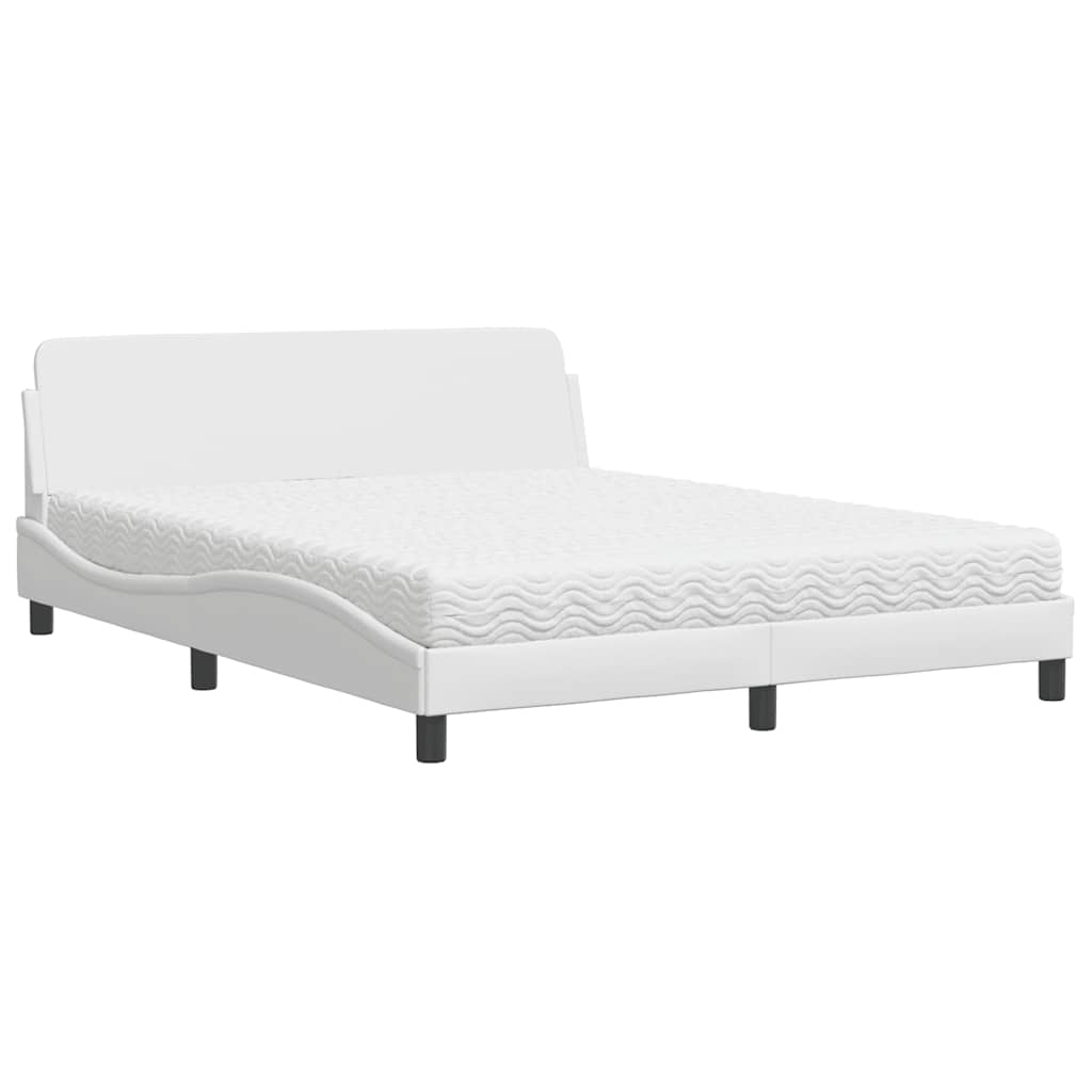 Bett mit Matratze "Dover" Schwarz 80x200 cm Kunstleder