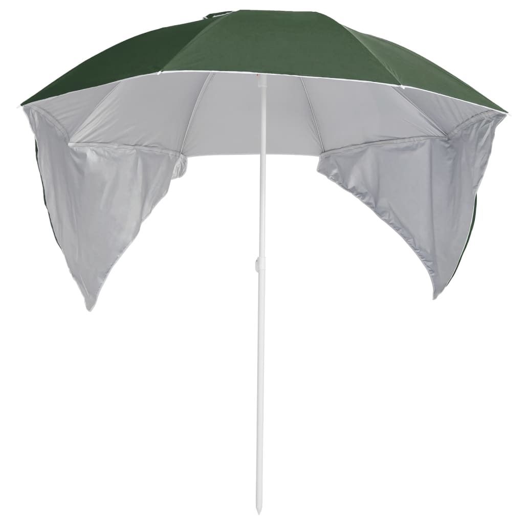 Strandschirm mit Seitenteilen Sandfarbe 215 cm