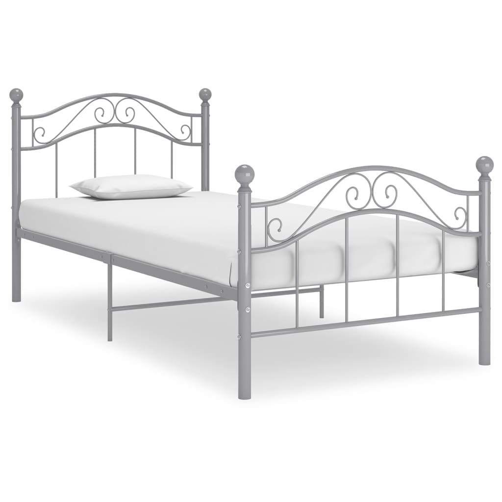 Bett Schwarz Metall 90x200 cm