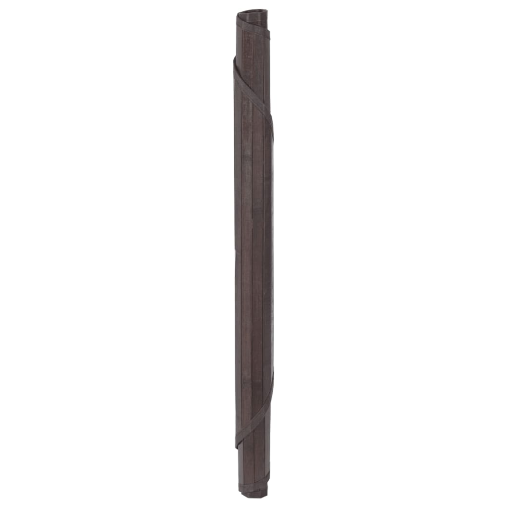 Teppich Rund Schwarz 60 cm Bambus