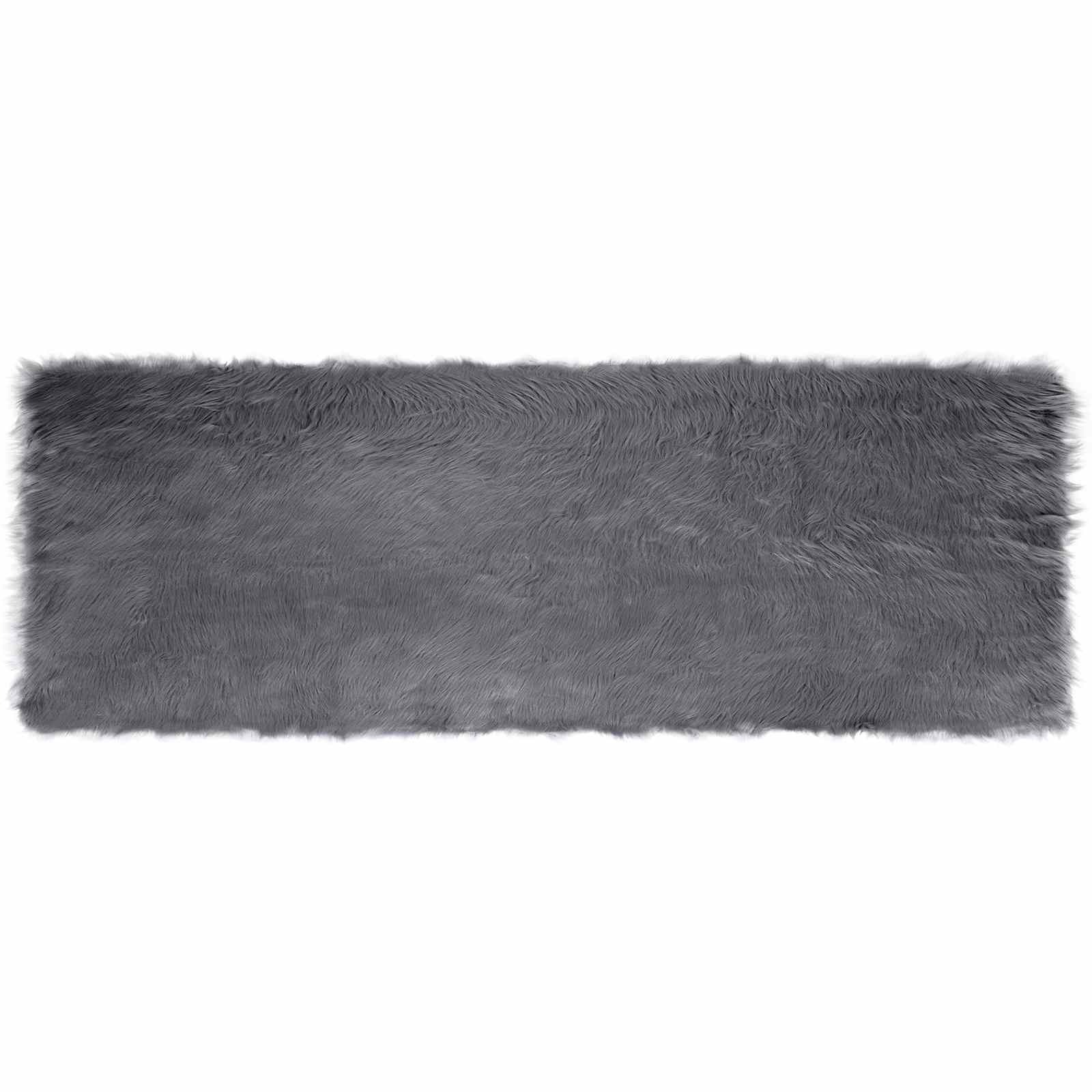 Teppich aus Kunstschaffell TAFALLA Weiß 60 x 110 cm Polyester