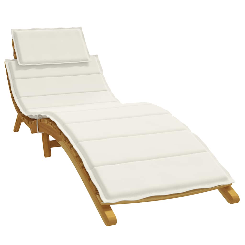 Sonnenliegen-Auflage Melange Anthrazit 186x58x4 cm Stoff