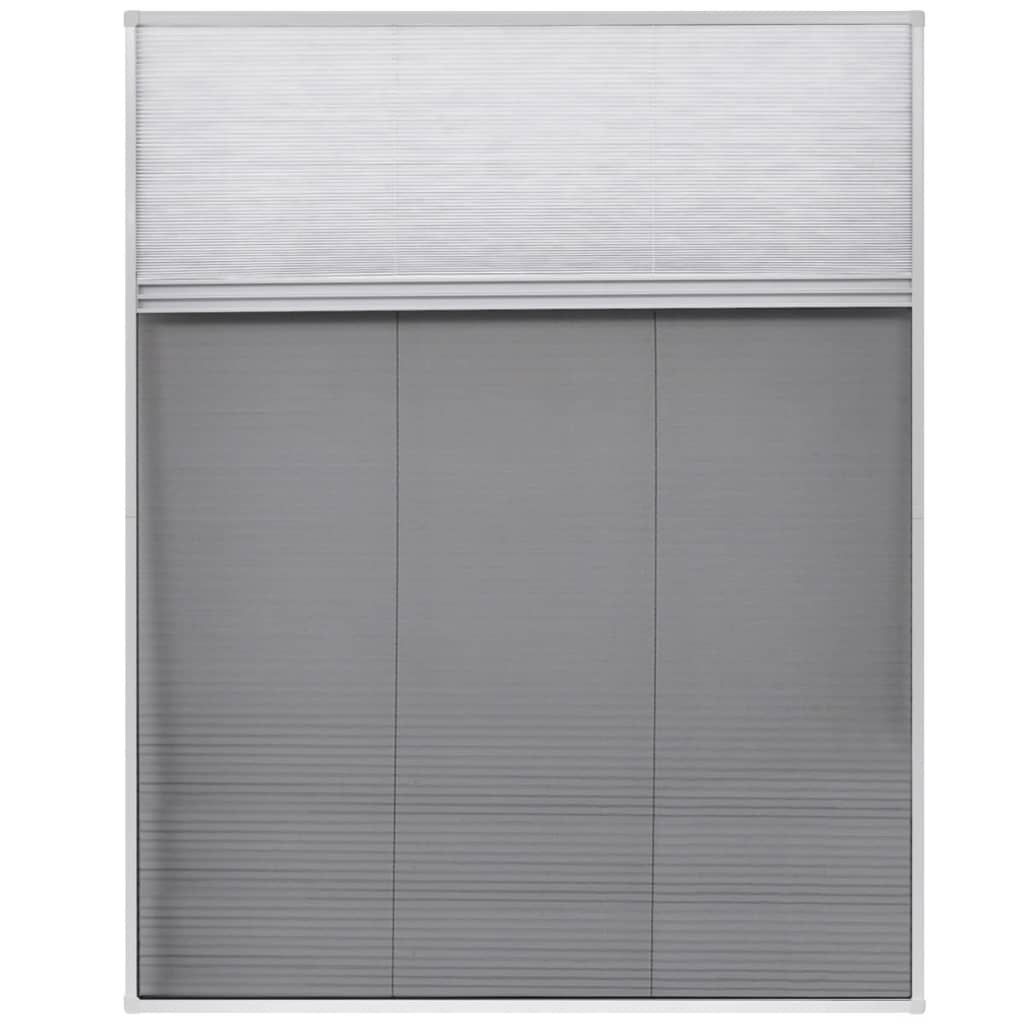 Plisse Insektenschutzfenster mit Jalousie Aluminium 160×80 cm