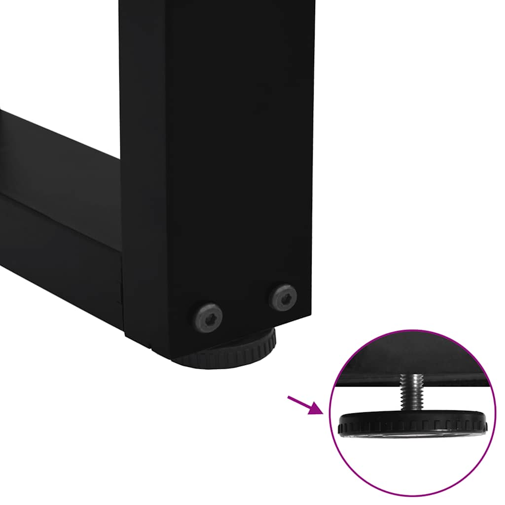Couchtischbeine V-Form 2 Stück Schwarz 30x(30-31,3) cm Stahl