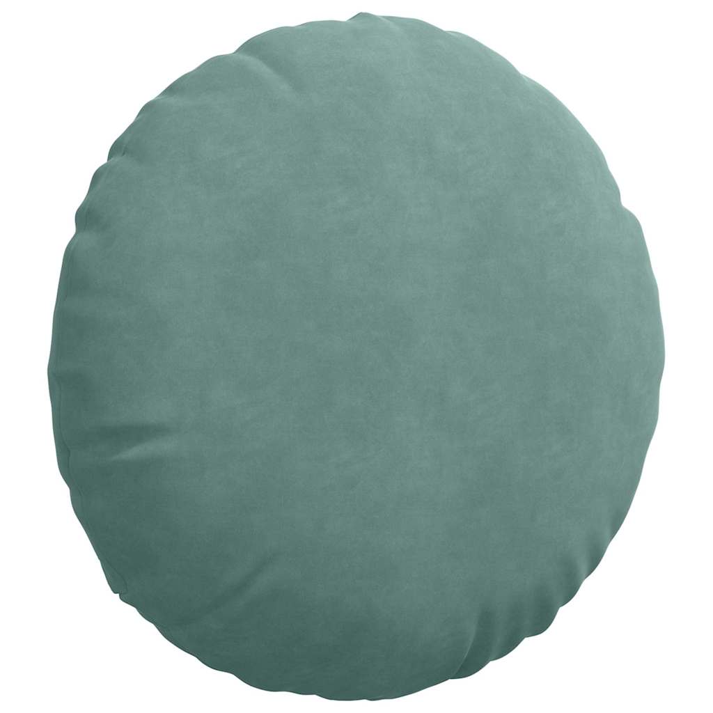 Sitzkissen 2 pcs Blau Ø30 x 13 cm Samt
