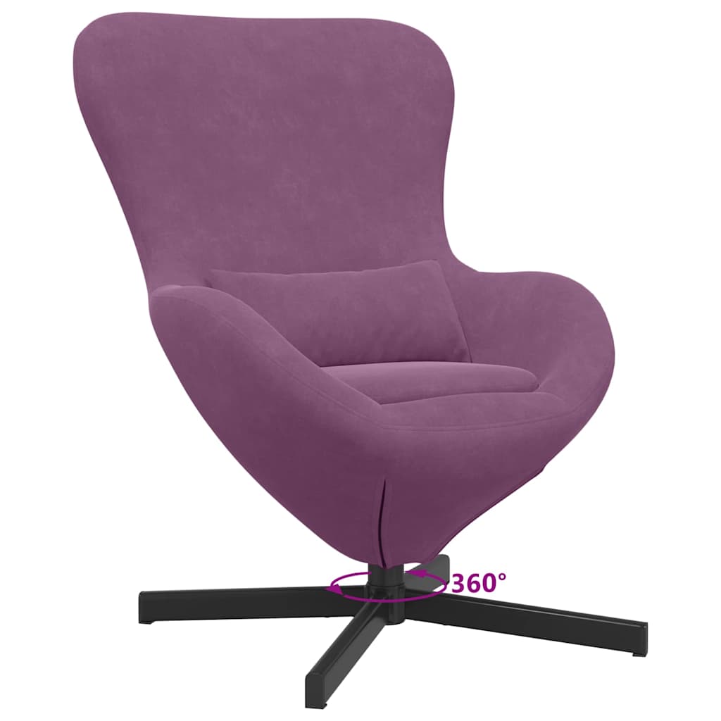 Eiersessel Blau 63 x 73 x 90 cm Samt