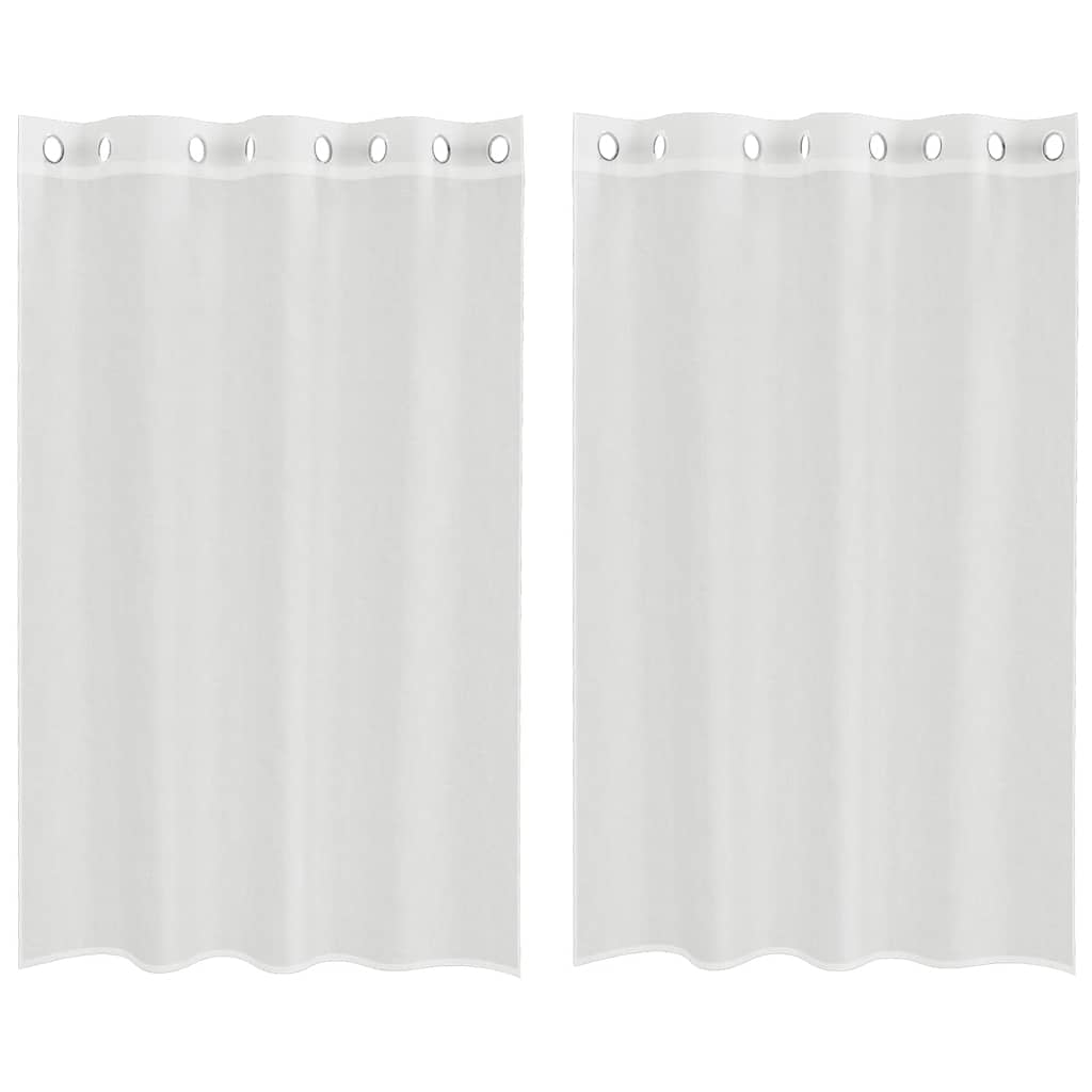 Voile Vorhänge mit Ösen 2 Stk. Apfelgrün 140x140 cm