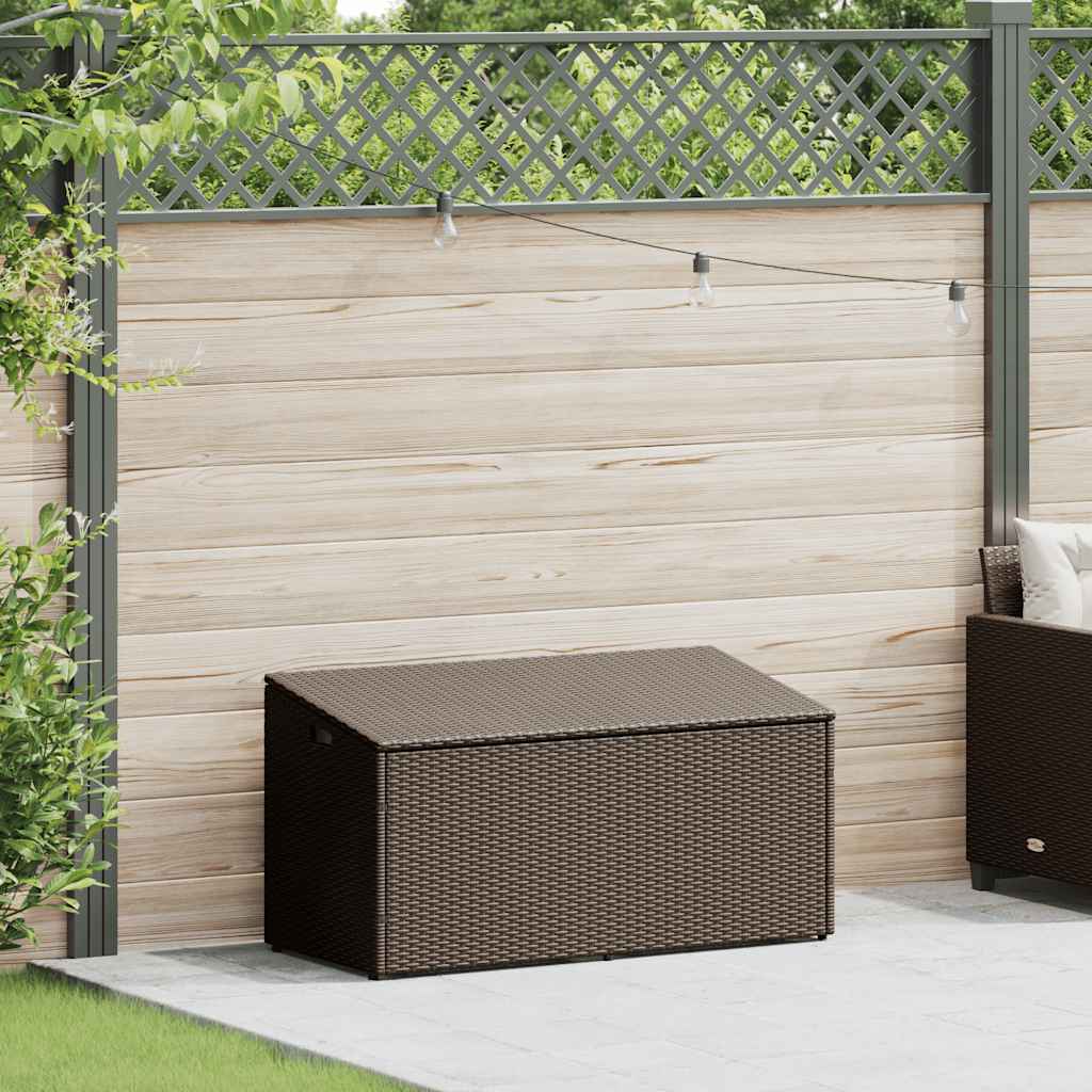 Garten-Aufbewahrungsbox Schwarz 110 x 50 x 58 cm Poly Rattan