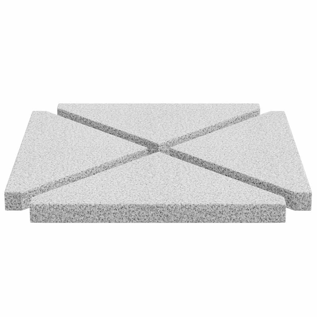 vidaXL Sonnenschirm-Gewichtsplatten 4 Stk. Grau Granit Dreieckig 14 kg