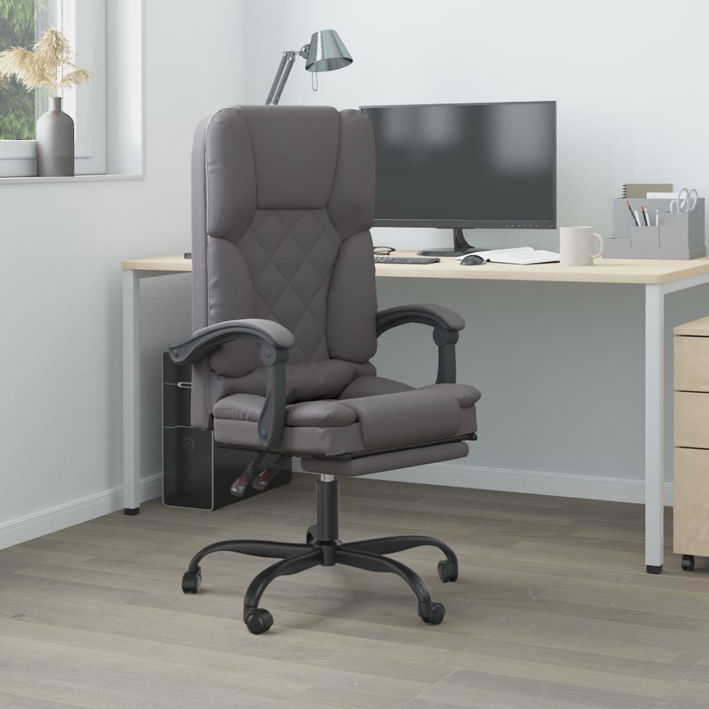Bürostuhl mit Massagefunktion Schwarz Kunstleder